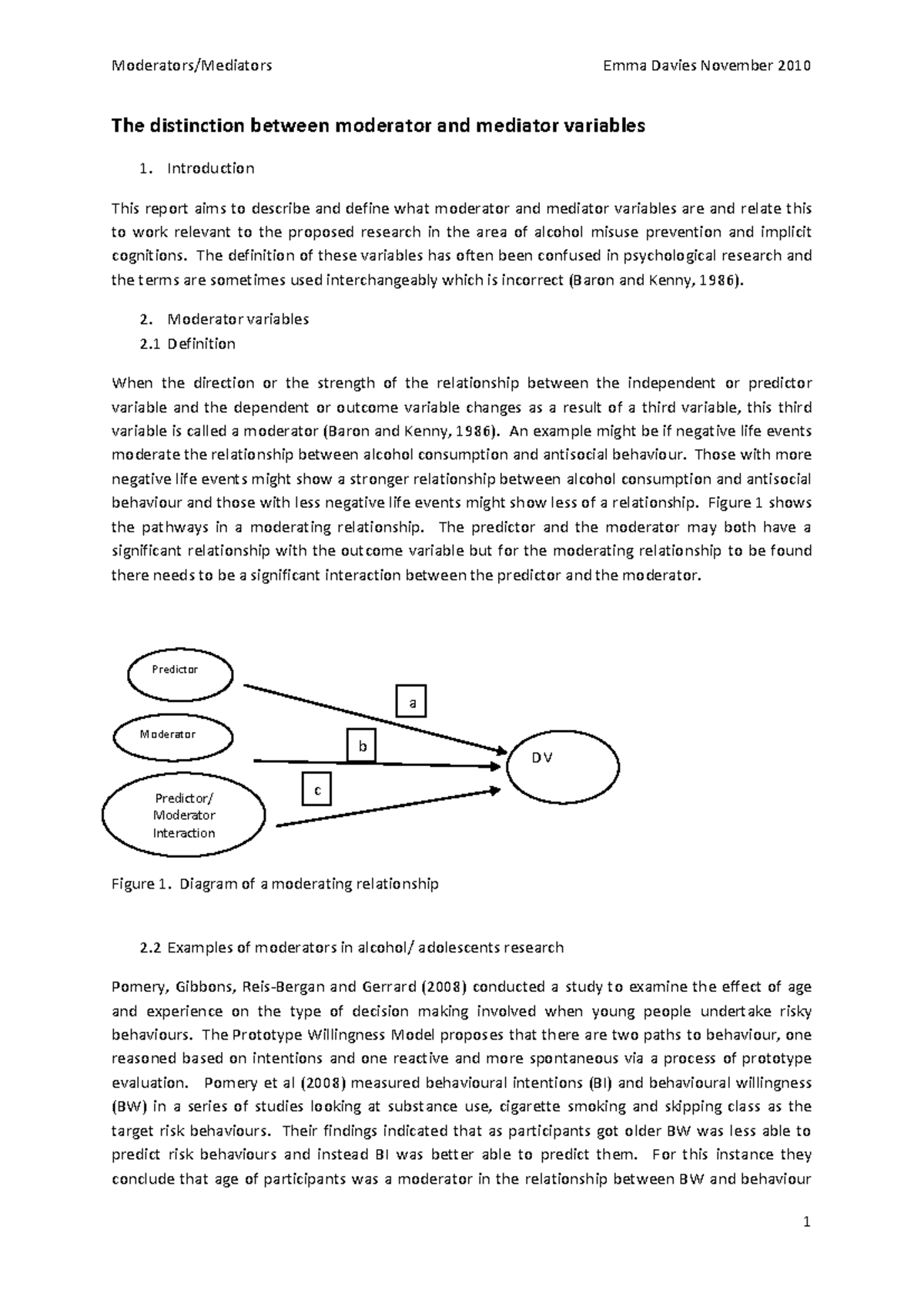 Understanding Moderator and Mediator Variables in Psychology - Studeersnel