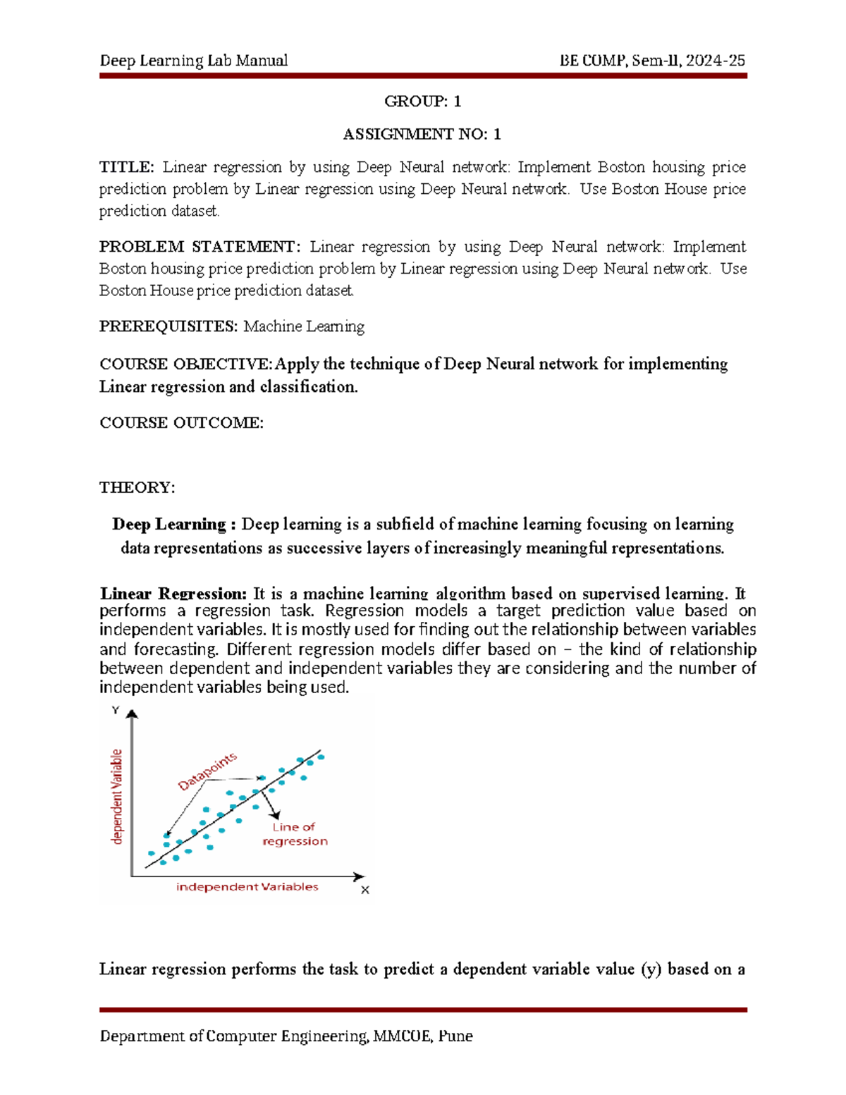 DL - Assignment 1: Linear Regression with Deep Neural Network on Boston ...