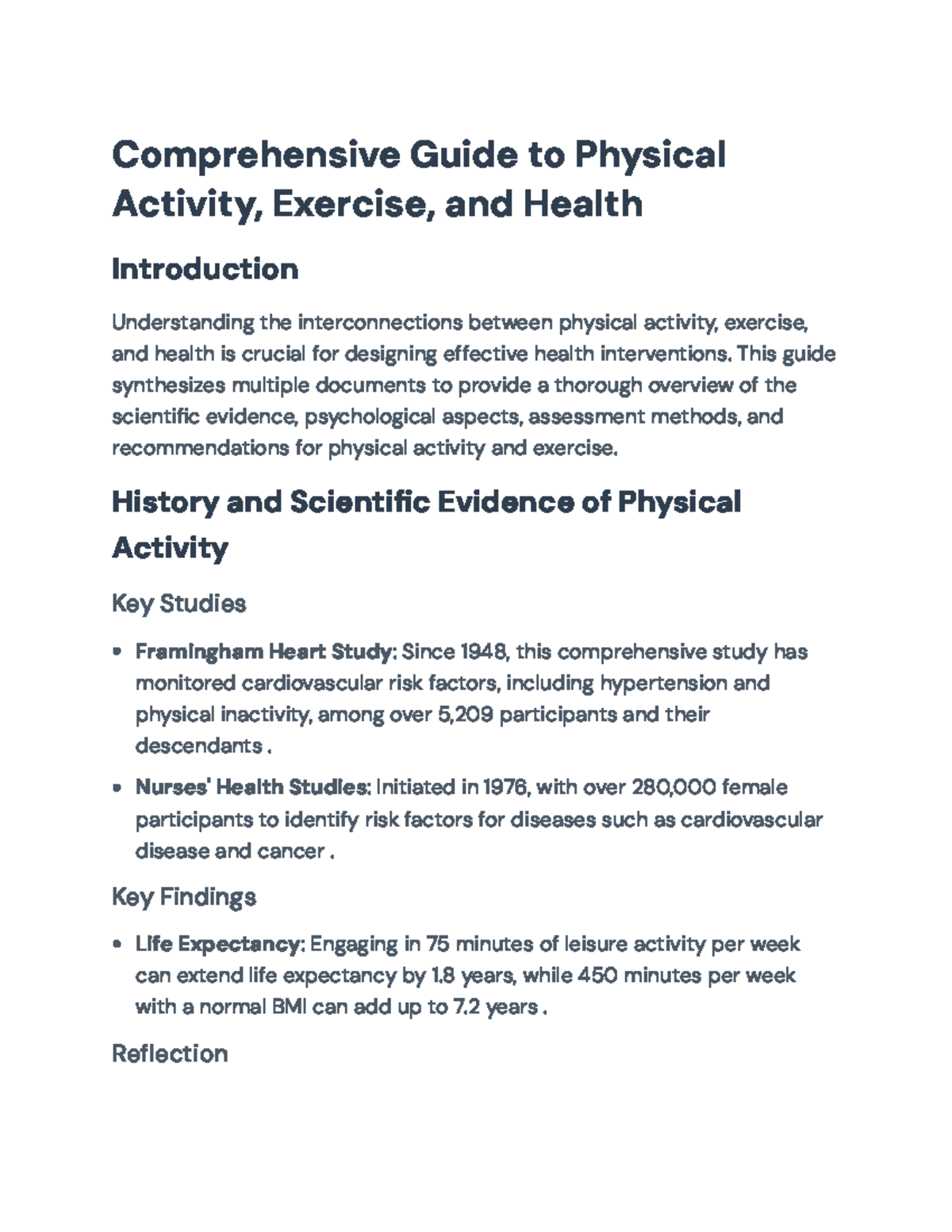Comprehensive Guide to Physical Activity, Exercise, and Health Insights ...