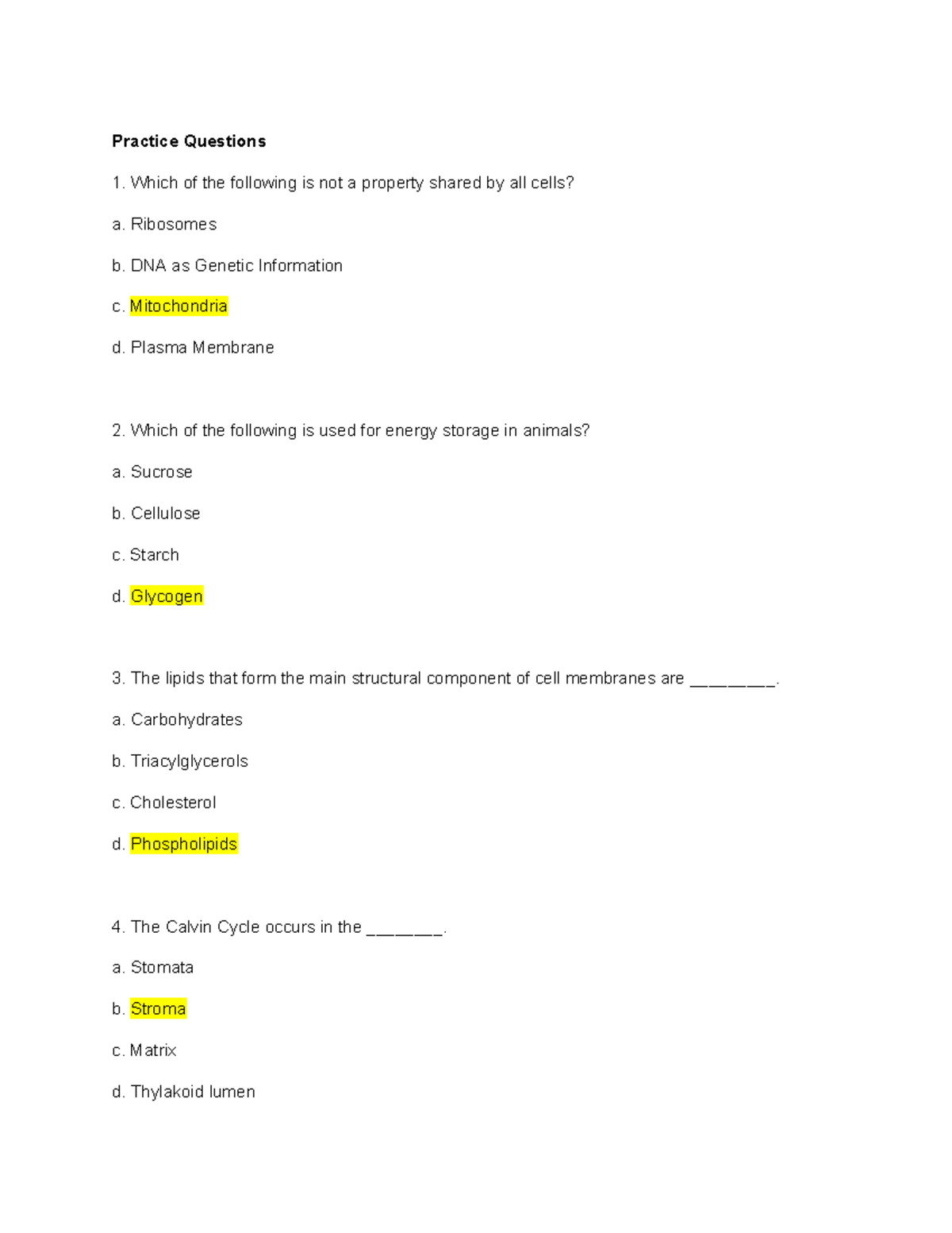 Biol 114 Exam 1 Practice Questions & Study Guide - Studocu