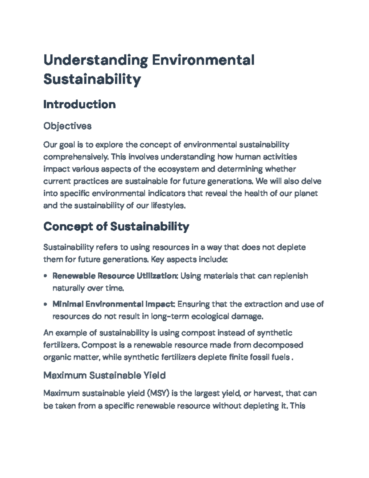Understanding Environmental Sustainability: Key Indicators and Impacts ...