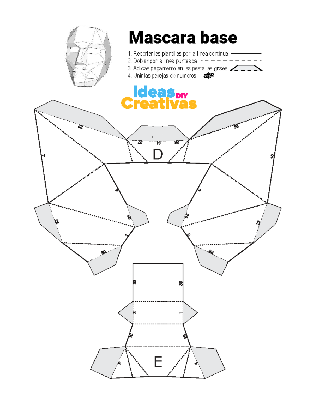 Mascara Base Ideas: Polygon Face Mask Construction Guide - Studocu