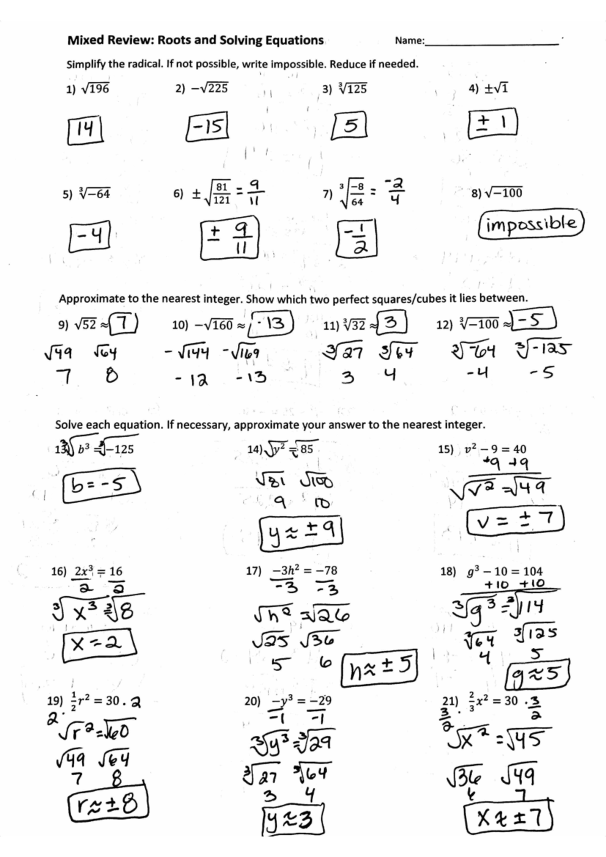 mixed-review-radical-simplification-solving-equations-guide-studocu