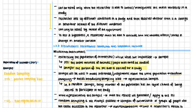 PSY107 Final Exam Notes - Research Methods and Sampling Strategies ...