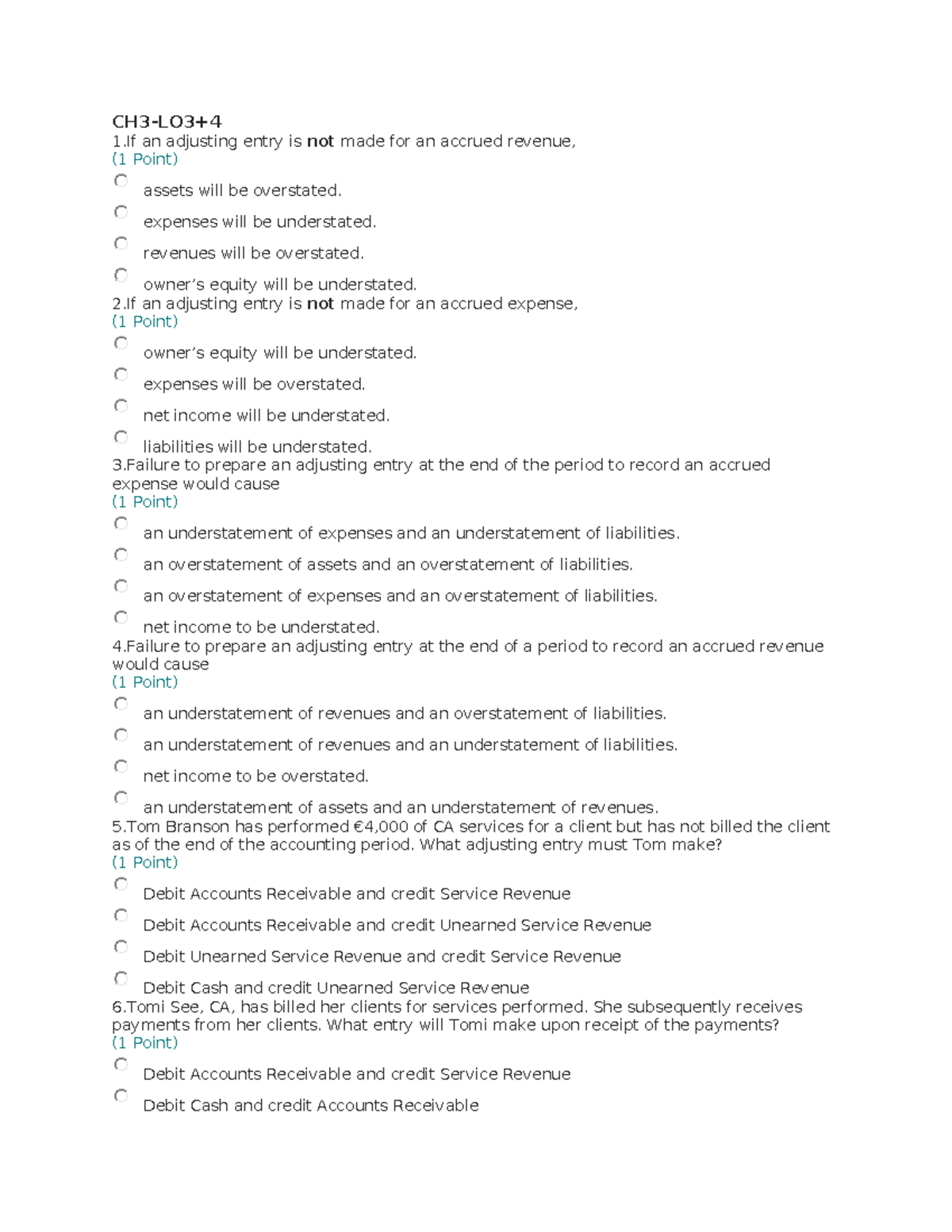 Adjusting Entries and Accruals - ACCT 101 Final Exam Notes - Studocu