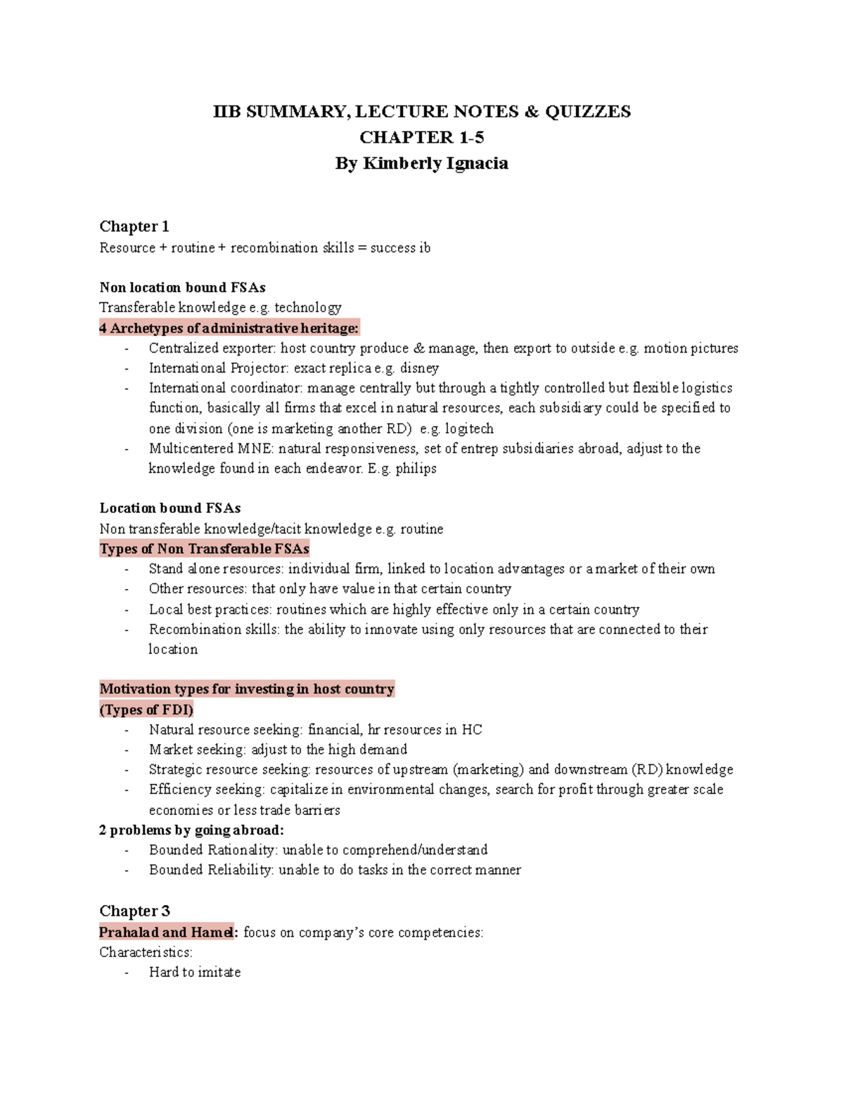 IIB Lecture Notes Summary: Key Concepts & Theories for Success ...