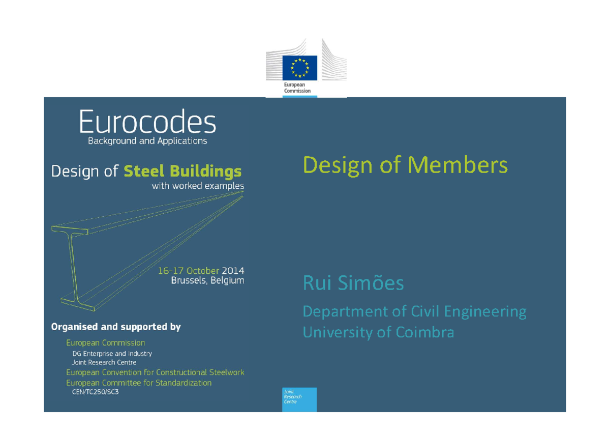 Eurocodes Design of Steel Buildings: Member Design & Examples (05 ...