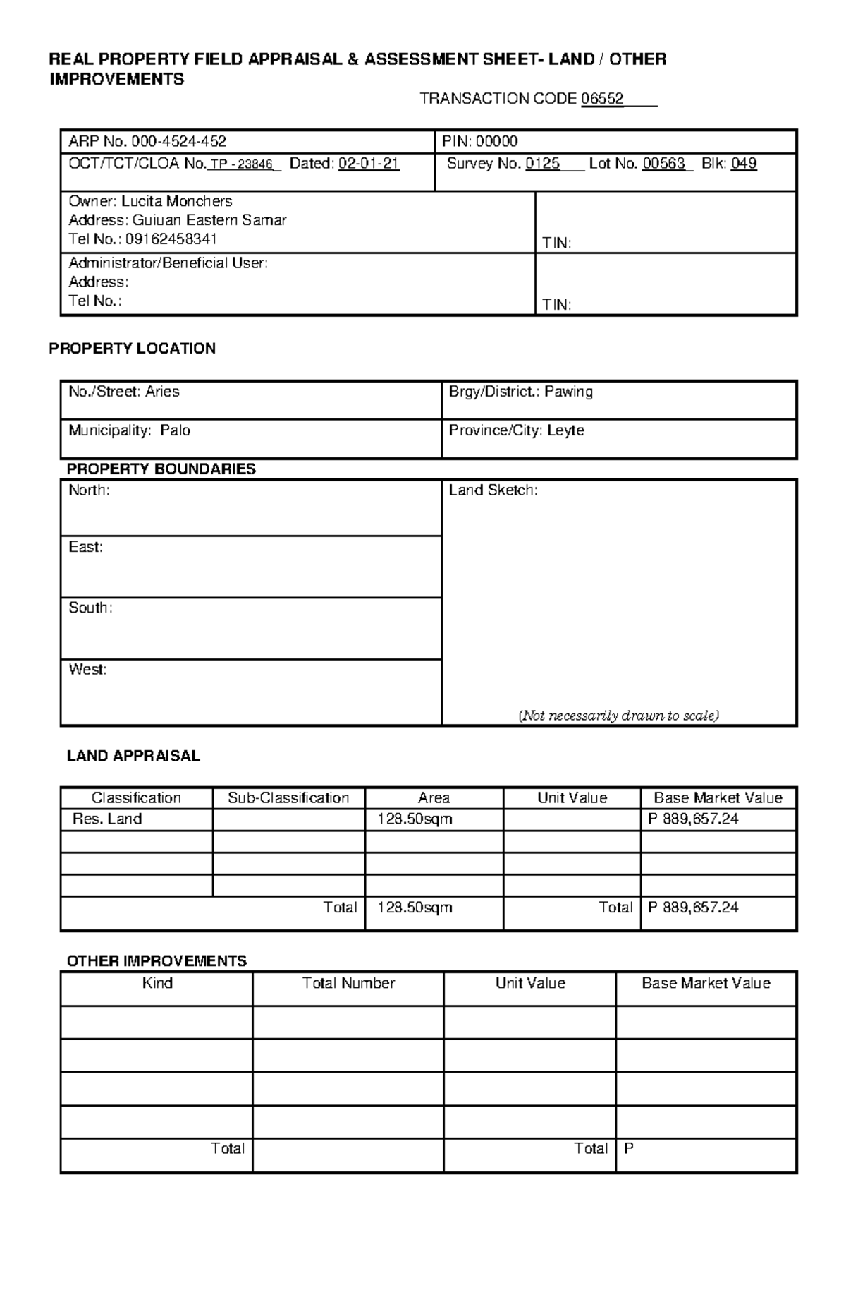 Government Appraisal Report for Real Estate Management (BSBA) - Studocu