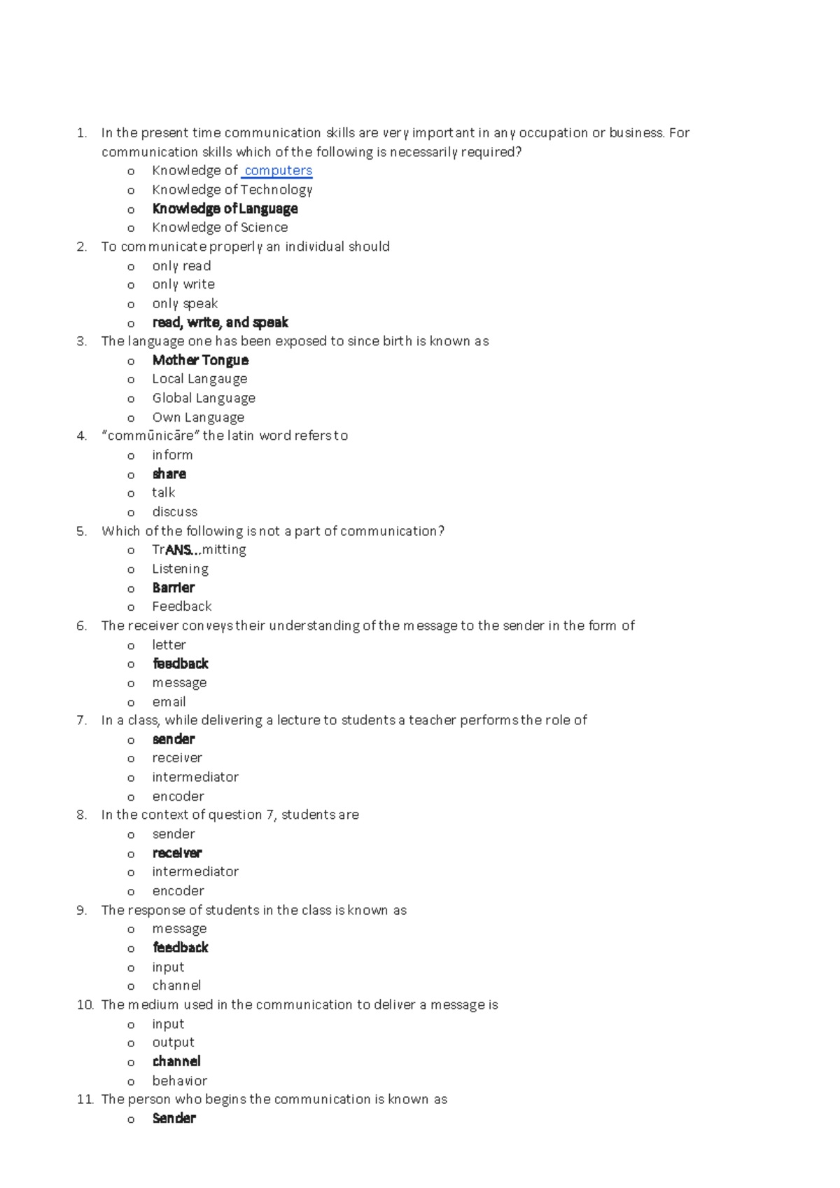 Class 10 IT 402 MCQ Questions for Self Management Skills 2025-26 - Studocu