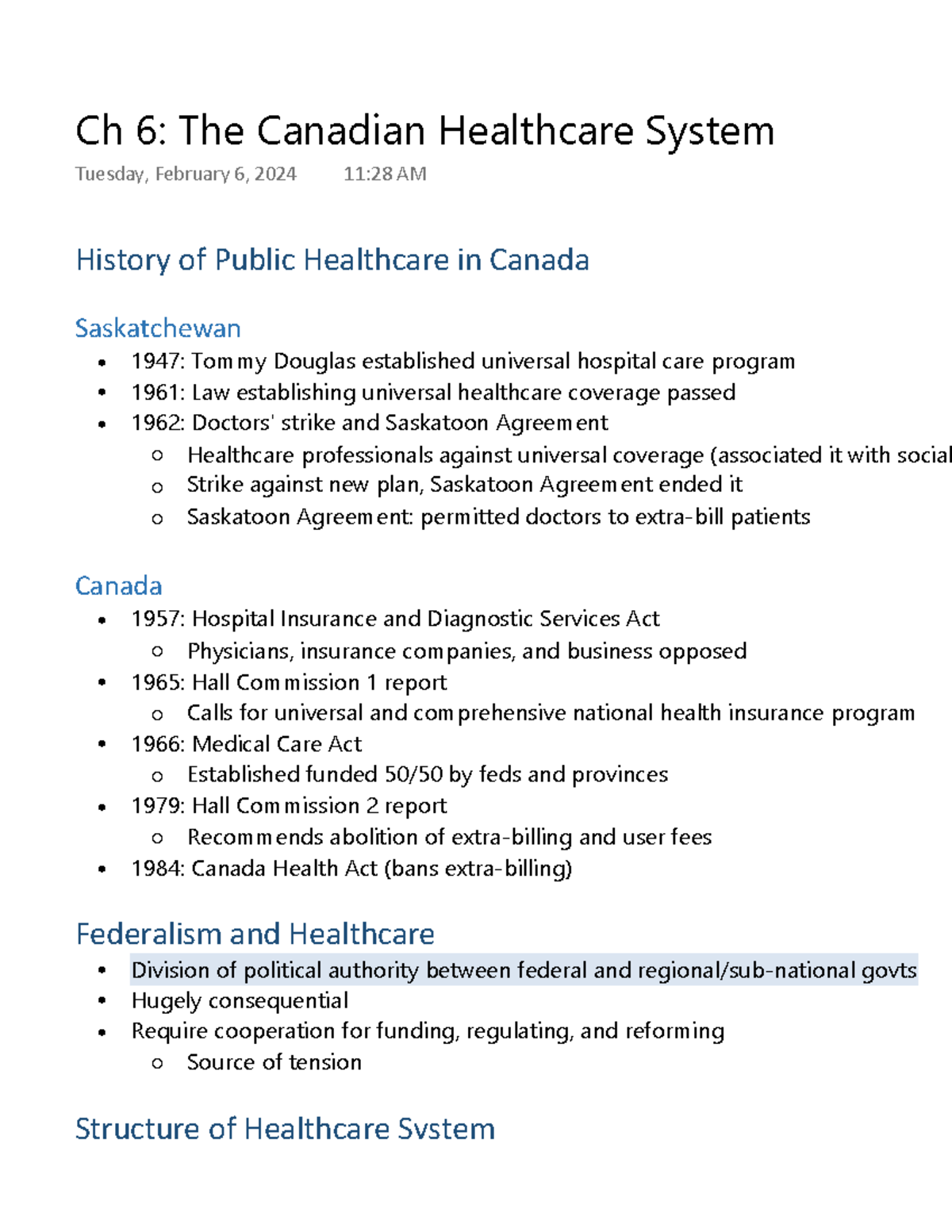 Ch 6: Overview of the Canadian Healthcare System and Its Evolution ...