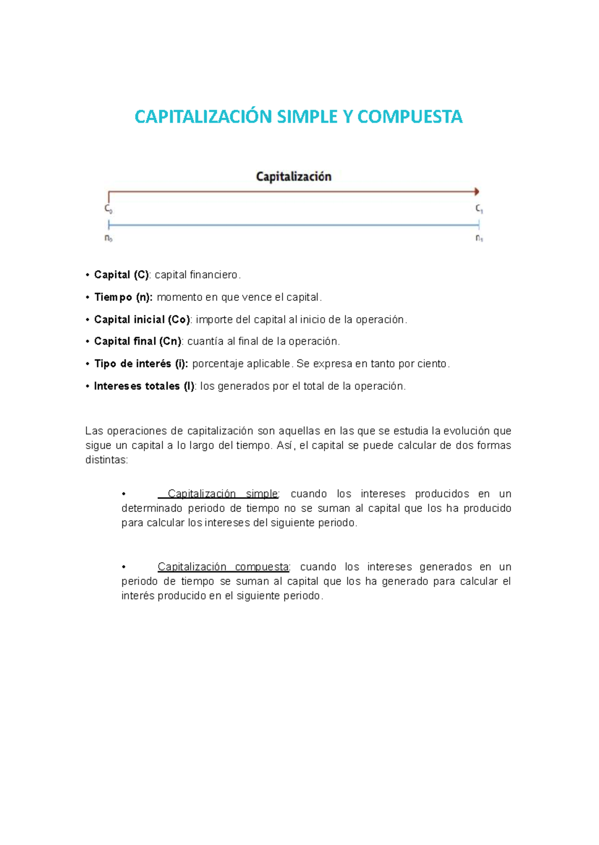 Ejercicios de Capitalización Simple y Compuesta - Fin 101 - Studocu
