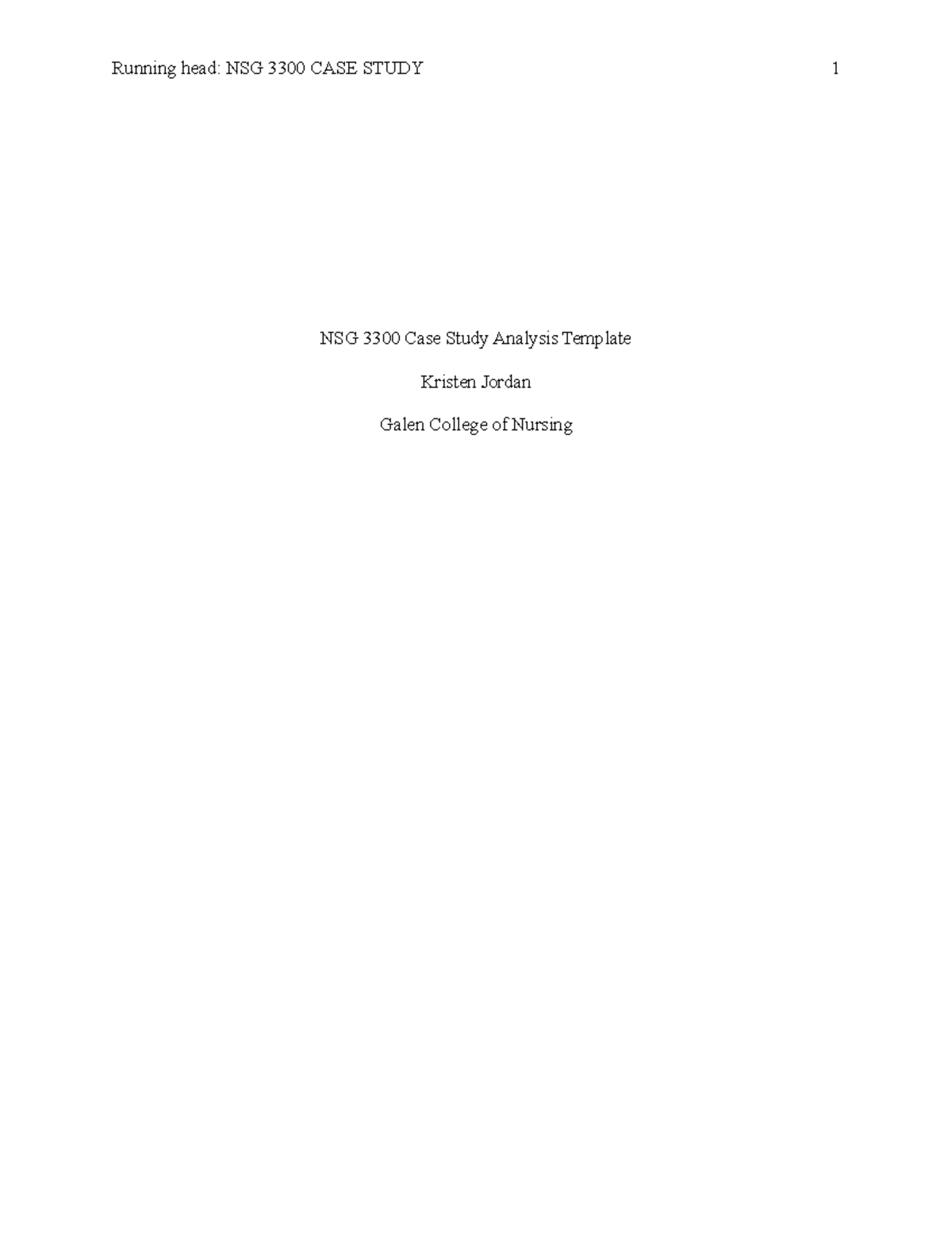 NSG 3300 Final Exam Case Study Analysis on Type I Diabetes - Studocu