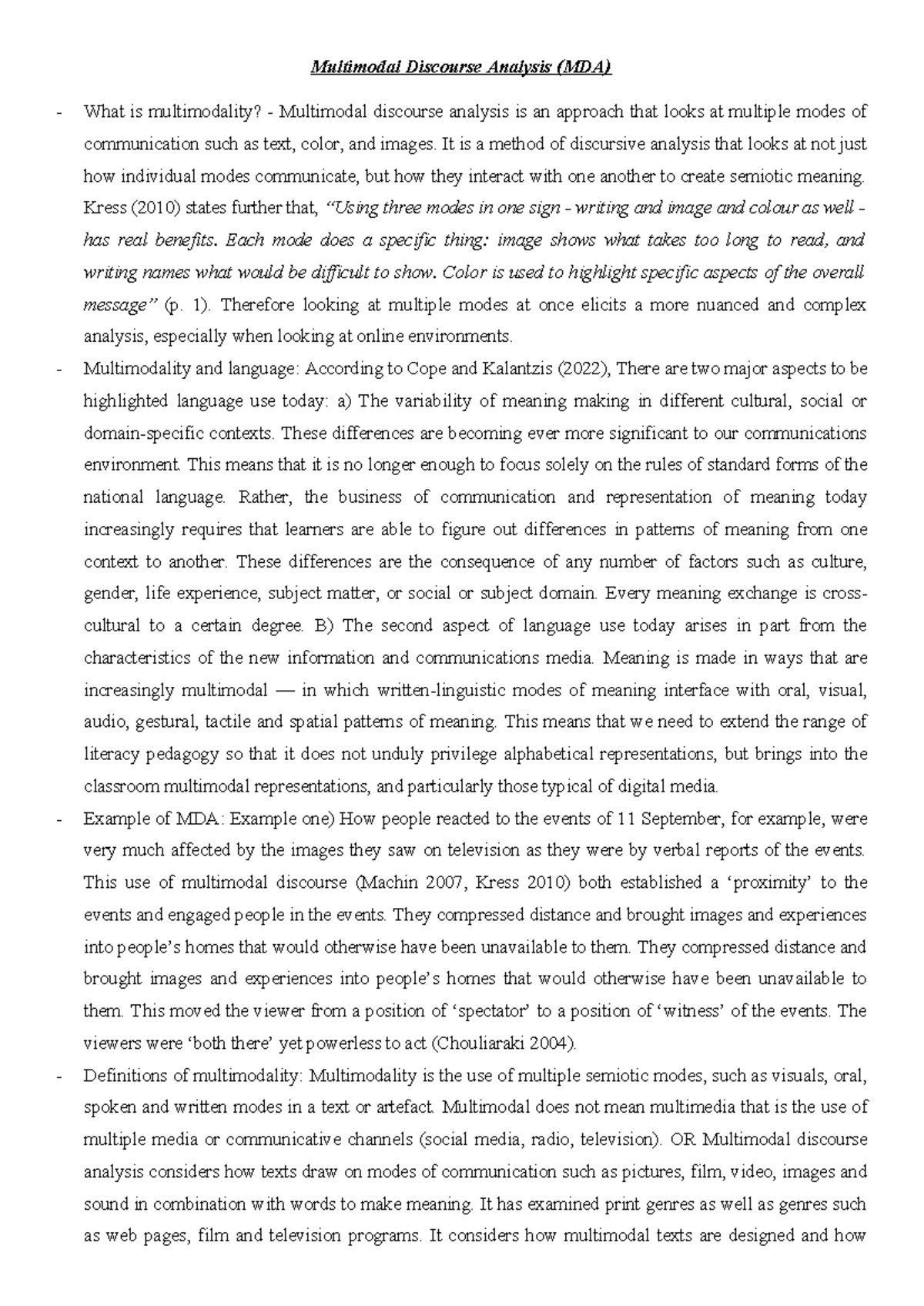 MDA: Understanding Multimodal Discourse Analysis and Its Applications ...