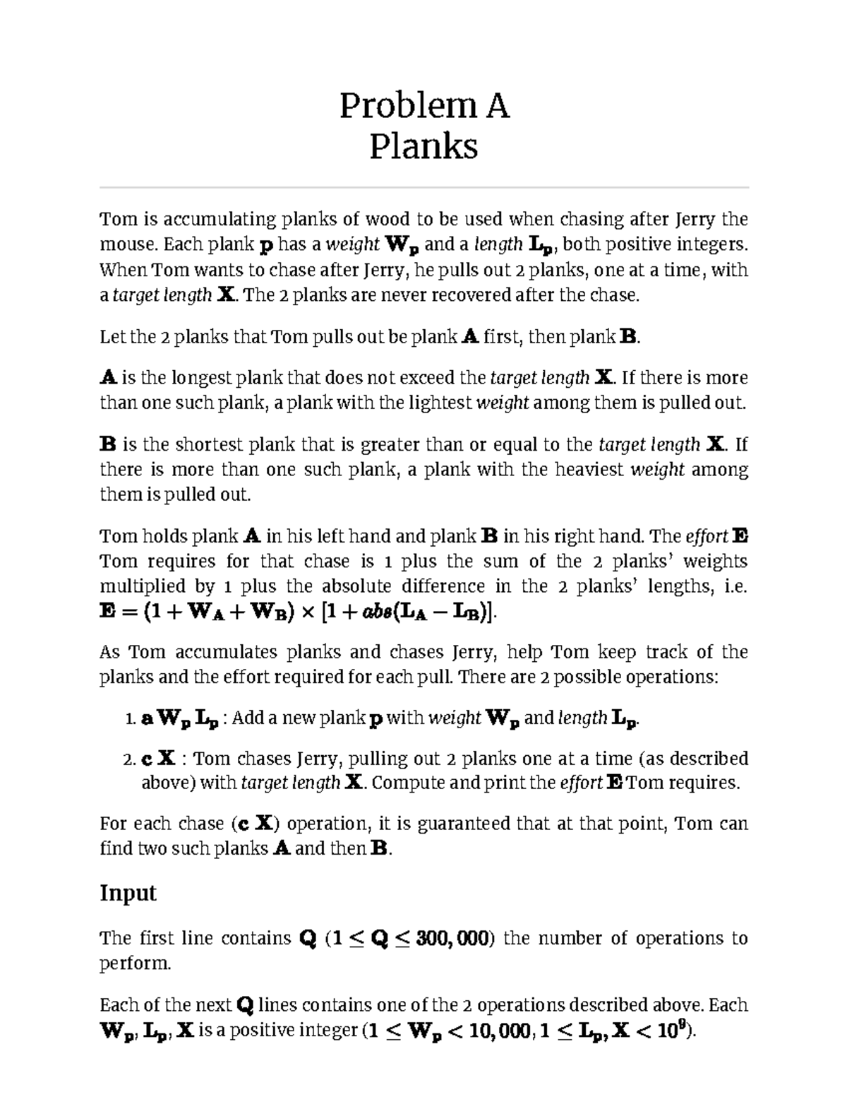 Planks Problem - Kattis (NUS) - Effort Calculation & Operations - Studocu