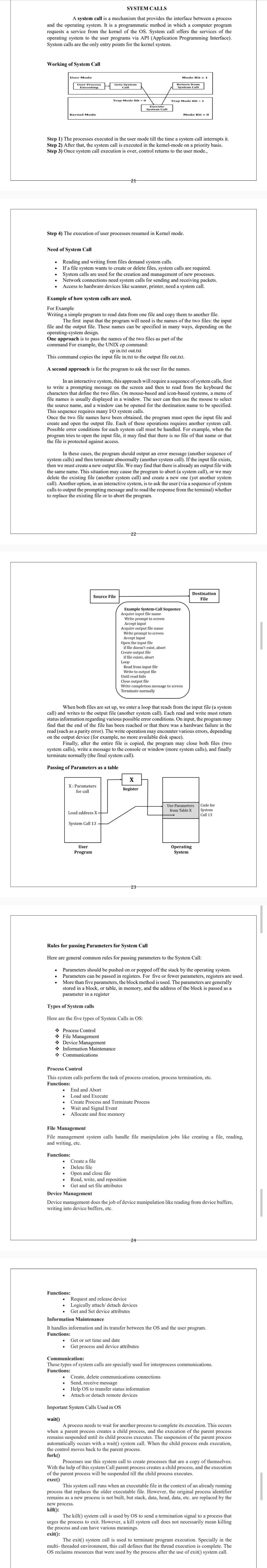 System Calls: Mechanisms and Examples in OS Operations - Studocu