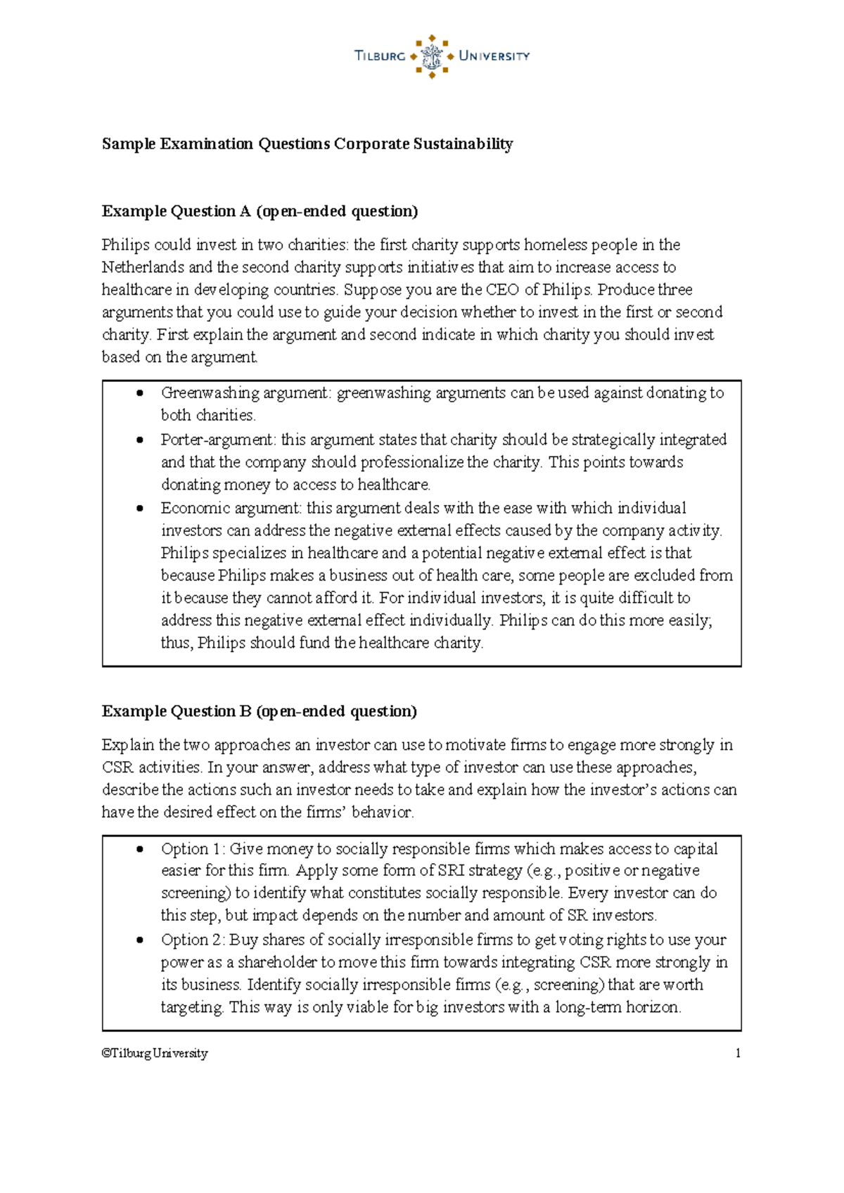 Sample Questions CS - DSDS: Corporate Sustainability Exam Insights ...