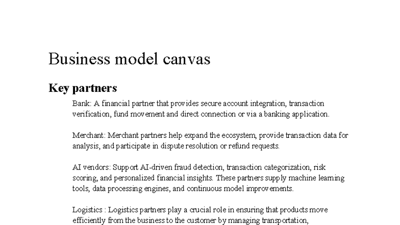 Business Model Canvas: Key Partners & Activities Overview - Studocu