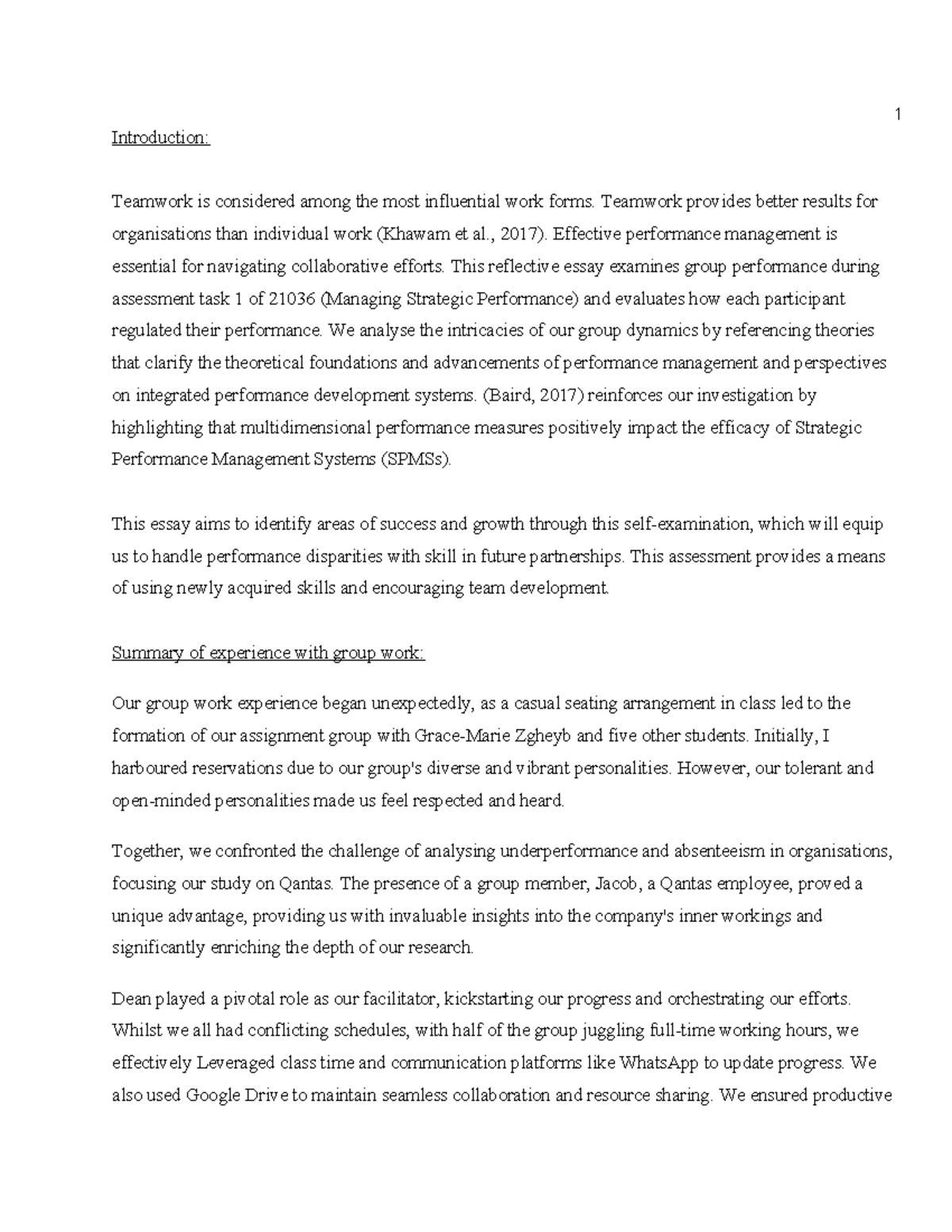 21036 MSP Final Exam Reflection on Team Performance and Dynamics - Studocu