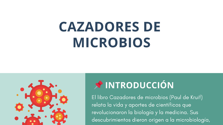 CAZADORES DE MICROBIOS: APORTES CLAVE EN MICROBIOLOGÍA - Studocu