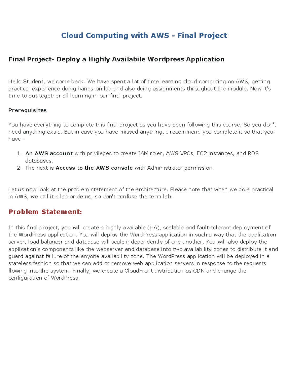 Final Project-IS: Deploying a Highly Available WordPress App on AWS ...