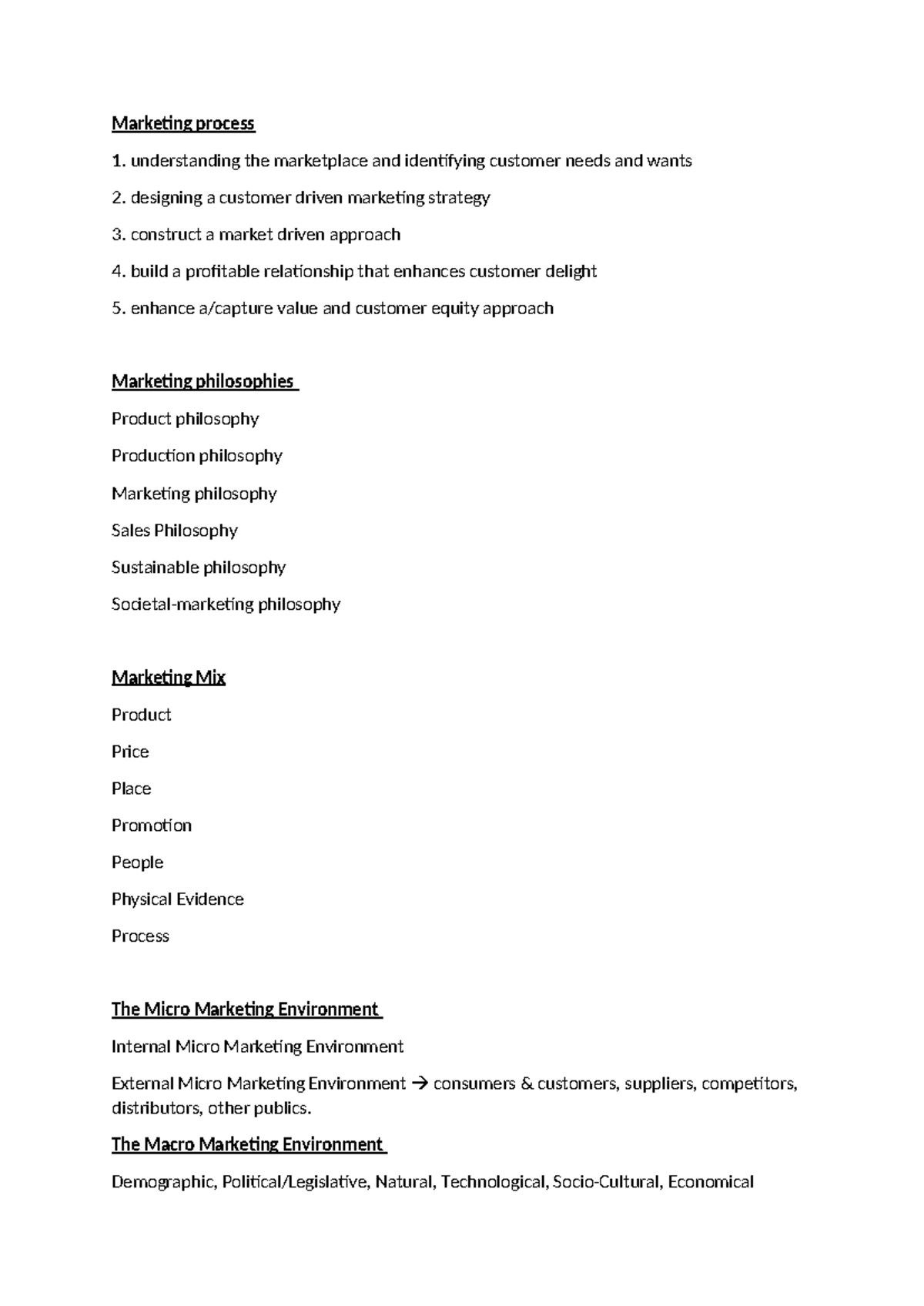 Marketing A-Level & Intermediate Study Notes: Key Concepts and ...