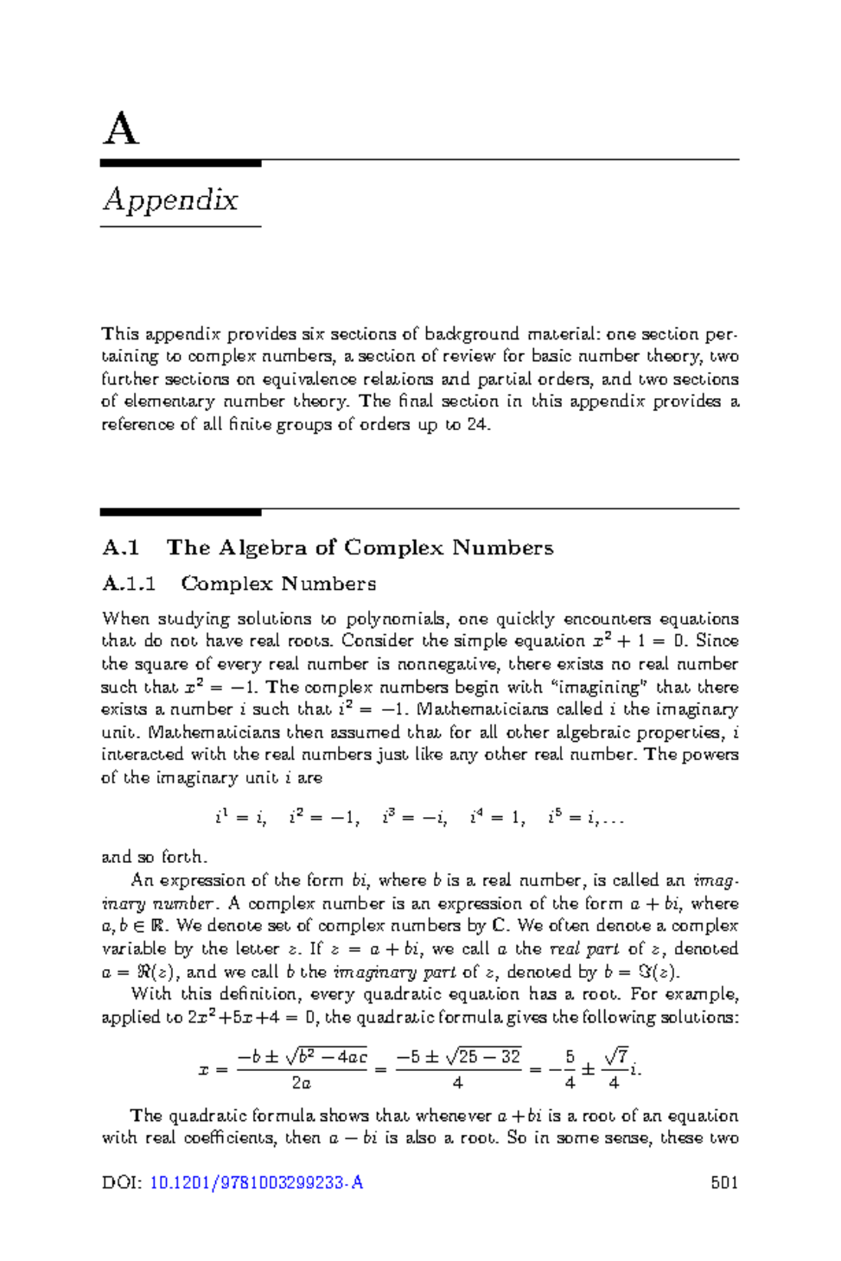 Appendix: Complex Numbers and Number Theory - Studocu
