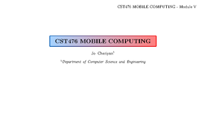 Mobile computing important points - Module 1: Mobile Computing Basics ...