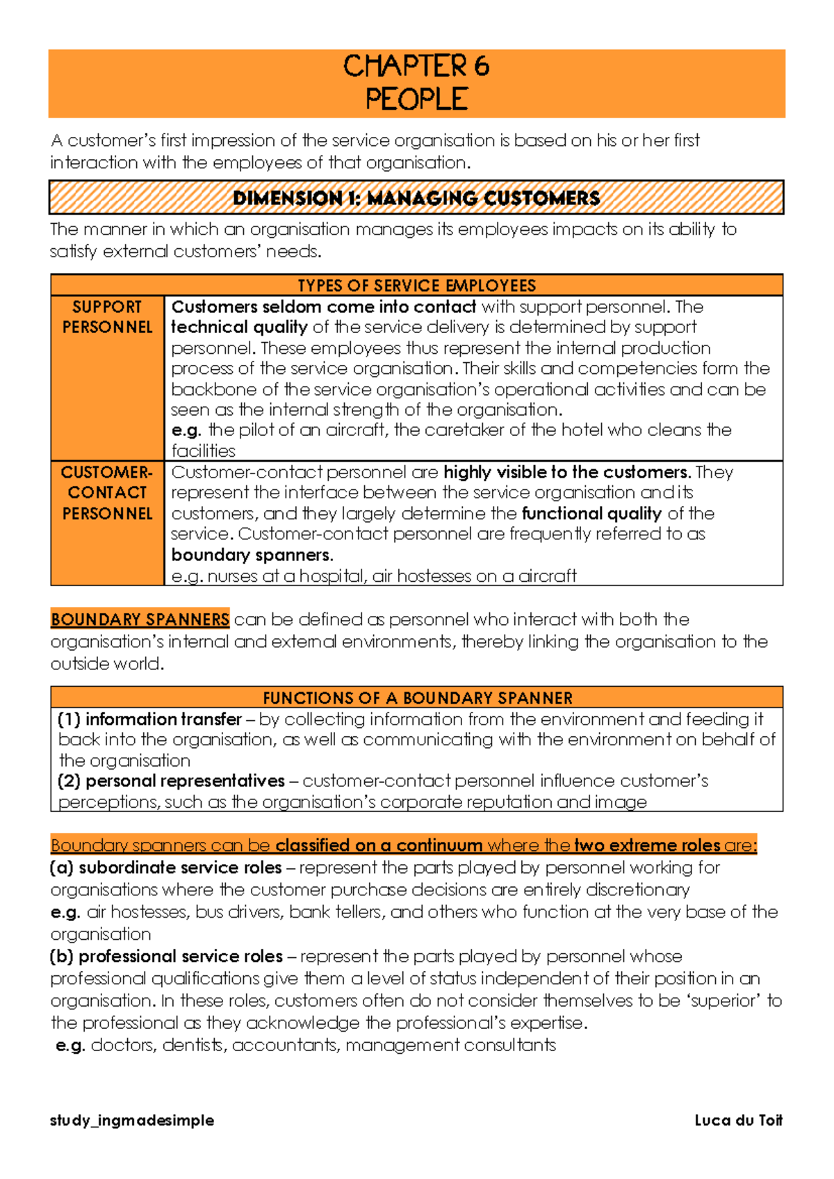 Chapter 6 Summary: Understanding People in Service Marketing (Grasping ...
