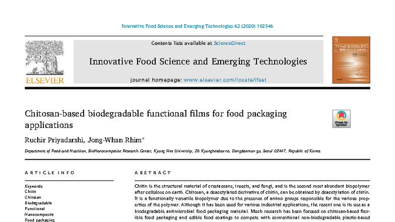 Biodegradable Chitosan Films for Food Packaging Applications: A Review ...
