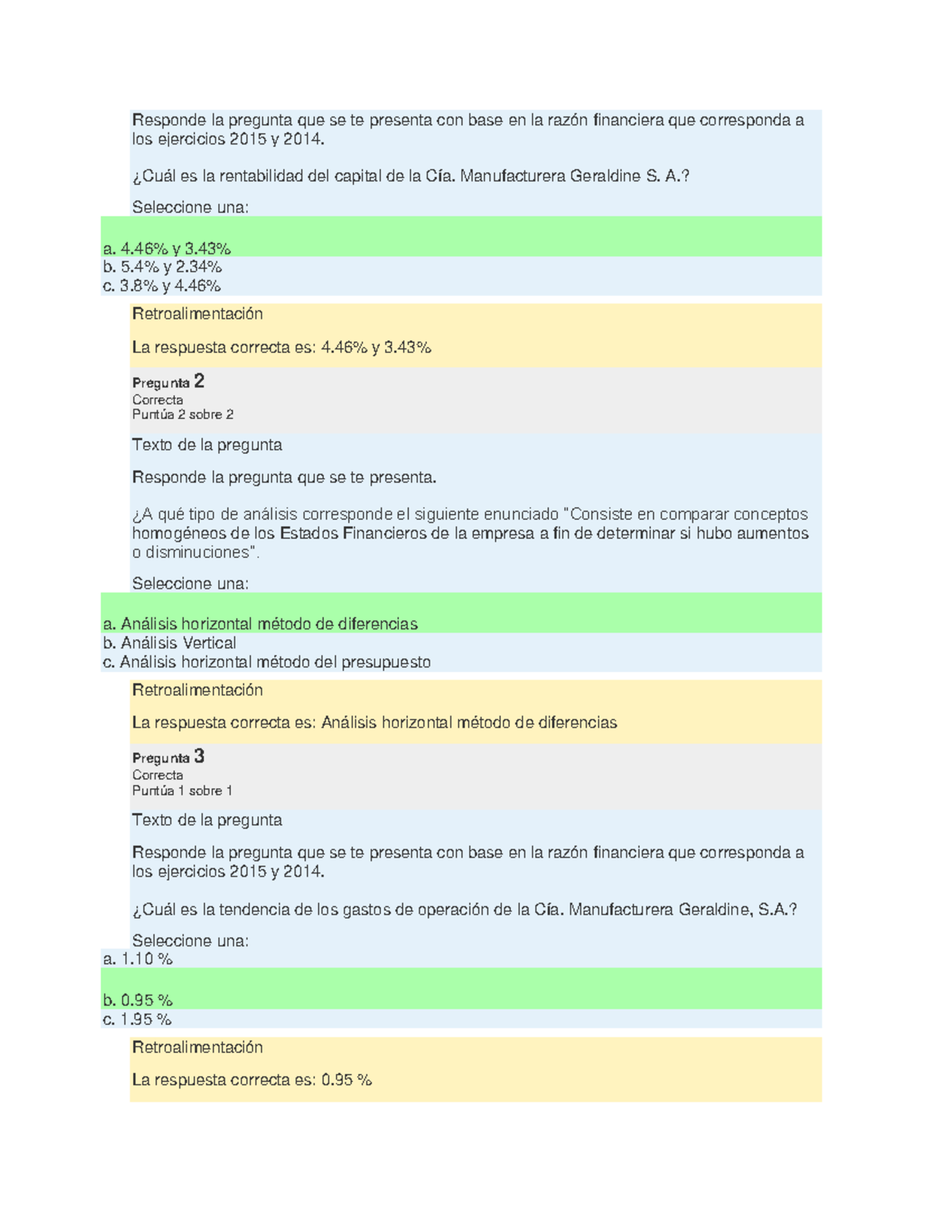 Examen 2 - Finanzas y Análisis de Estados Financieros - Studocu