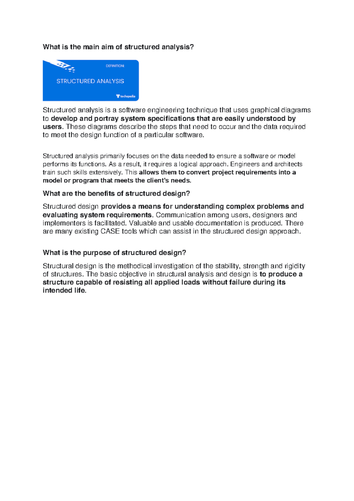 Structured analysis - What is the main aim of structured analysis ...