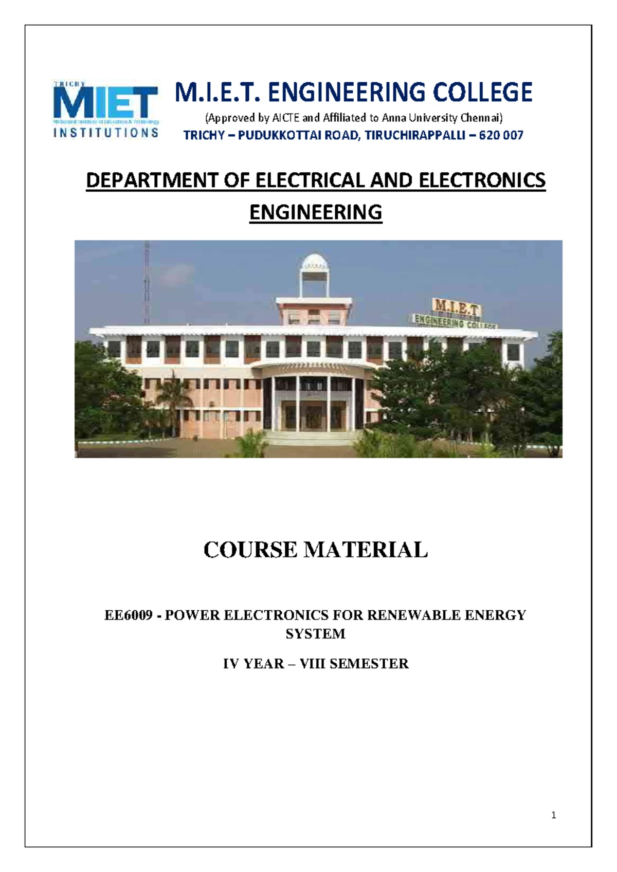 OEE 351 - RES (QB) - Question Bank on Renewable Energy Systems - Studocu