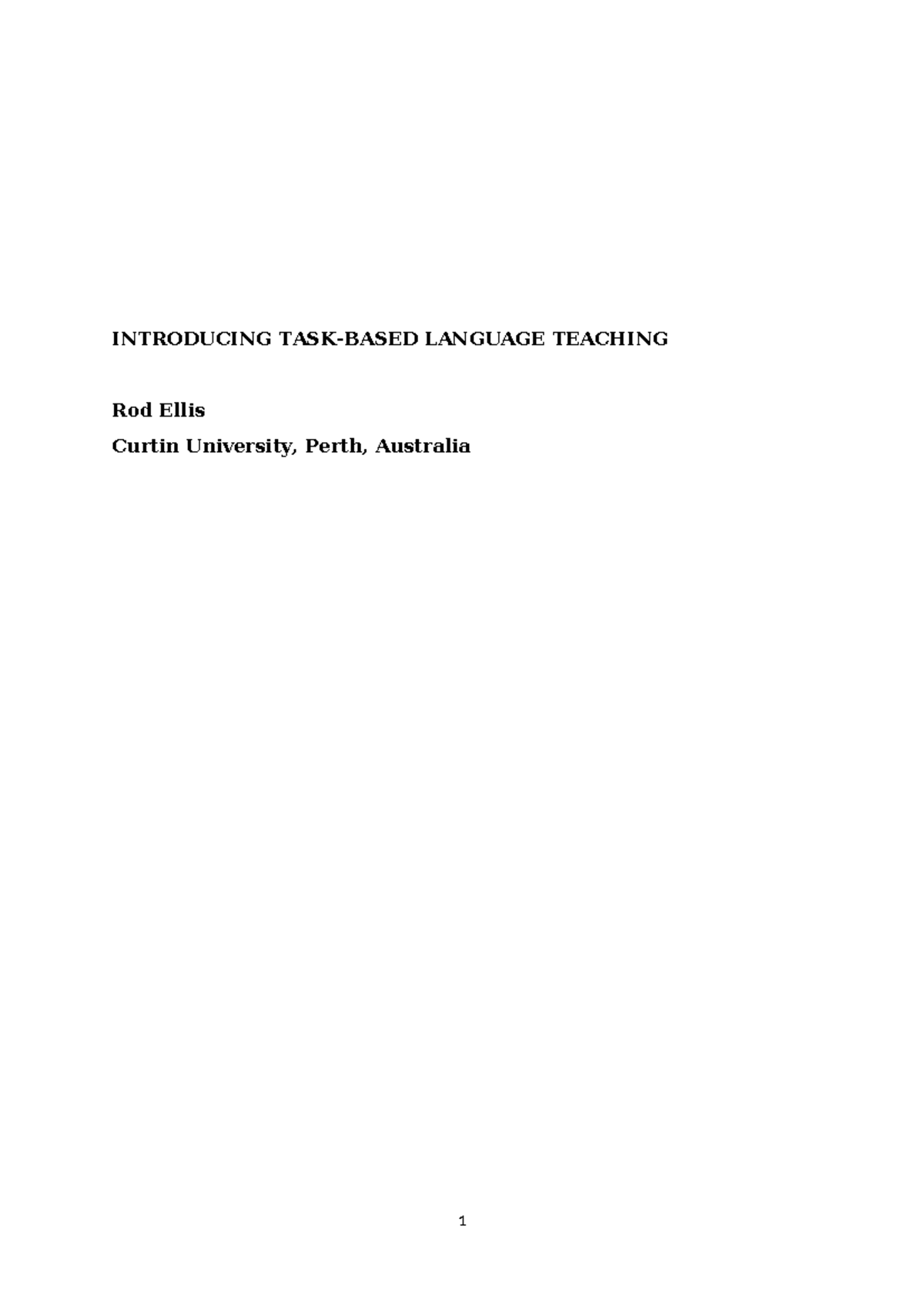 Ellis 2018 Textbook - a book about task based teaching method ...