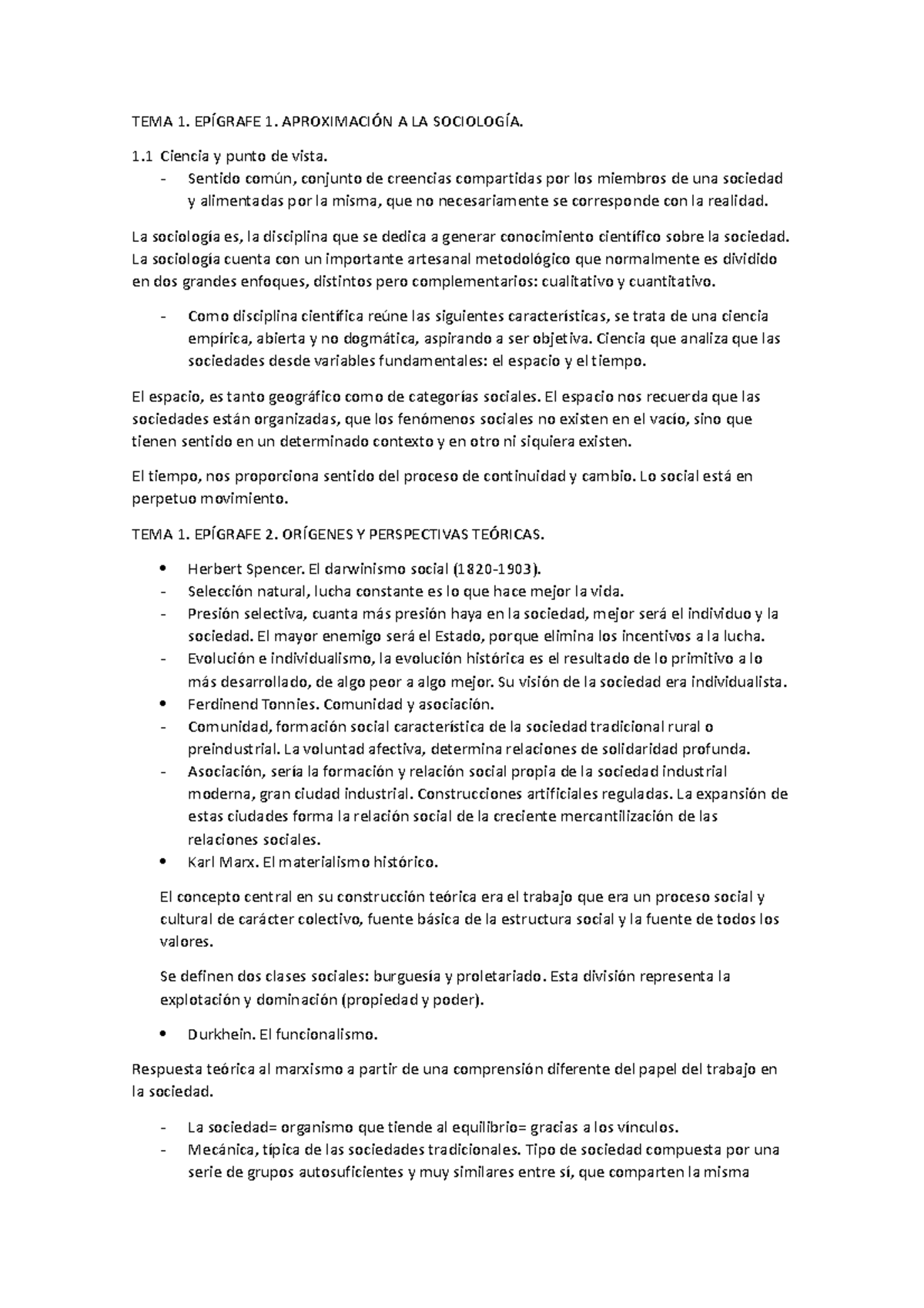 Apuntes de Sociología: Fundamentos y Teorías Clave en el Estudio Social ...