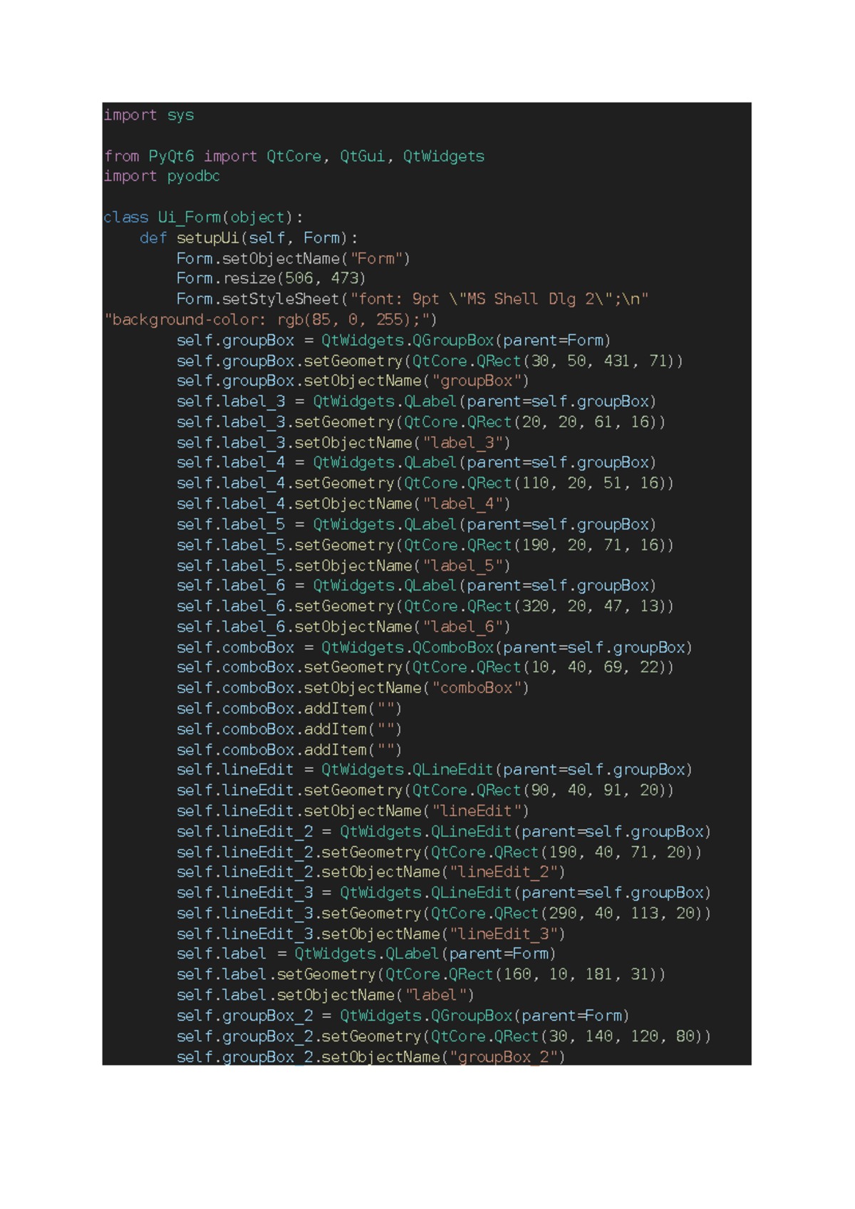 Brighton Python³2 - Qt Designer UI Setup and Database Connection - Studocu