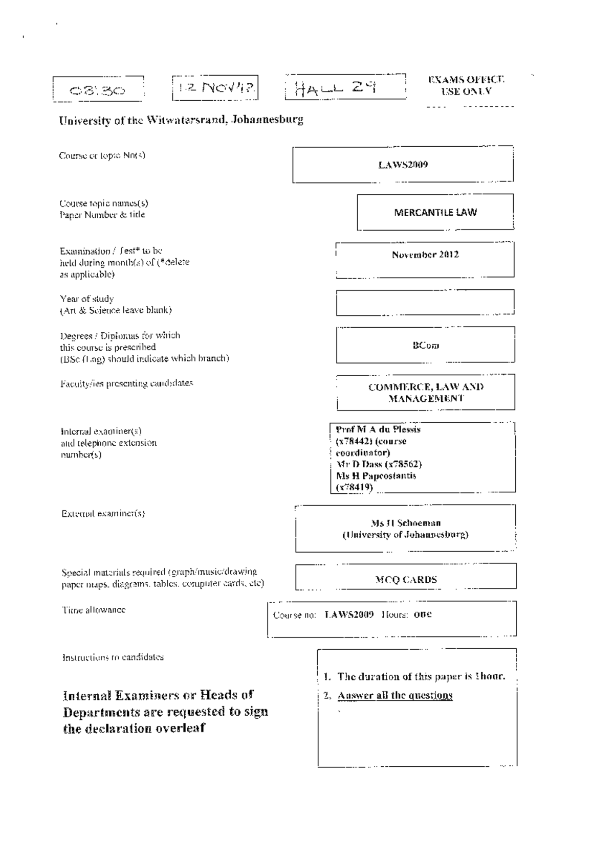 LAWS2009 (3) - Exam Preparation Questions and Answers - Studocu
