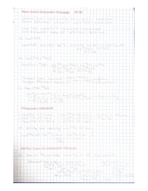 1147 Precalculus formula sheet Fall 2024 - Precalculus formulas: Unit ...