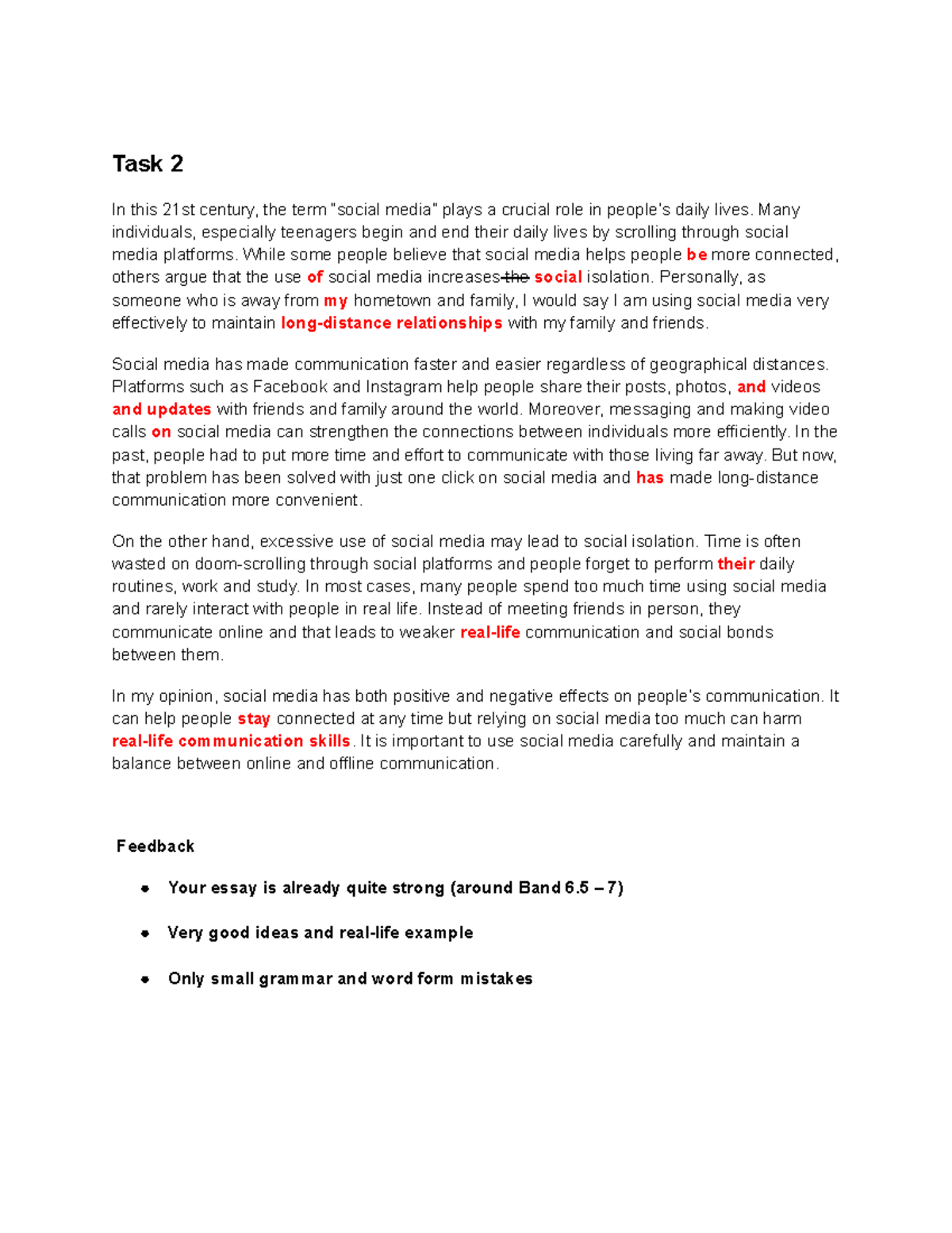 HHA Task 2: The Impact of Social Media on Communication - Studocu