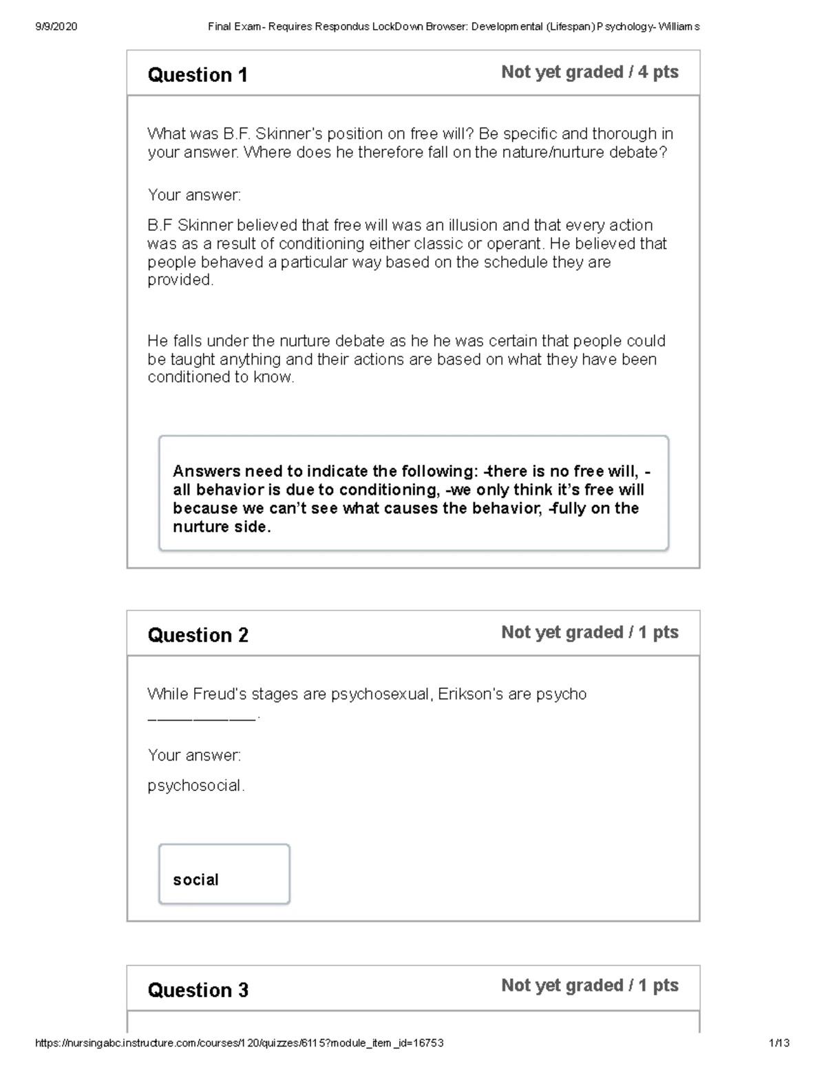 PSYC 140 Final Exam Review: Key Questions & Solutions in Developmental ...