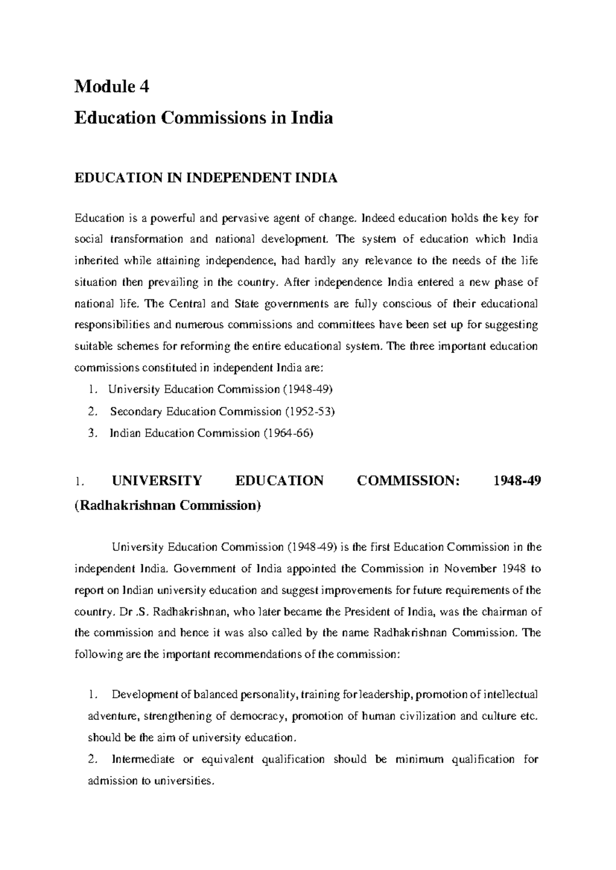 Education Commissions in Independent India: A Comprehensive Overview ...