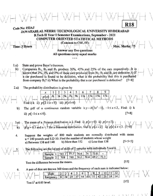 computer oriented statistical menthods unit 2 - 2. Random Variables and ...