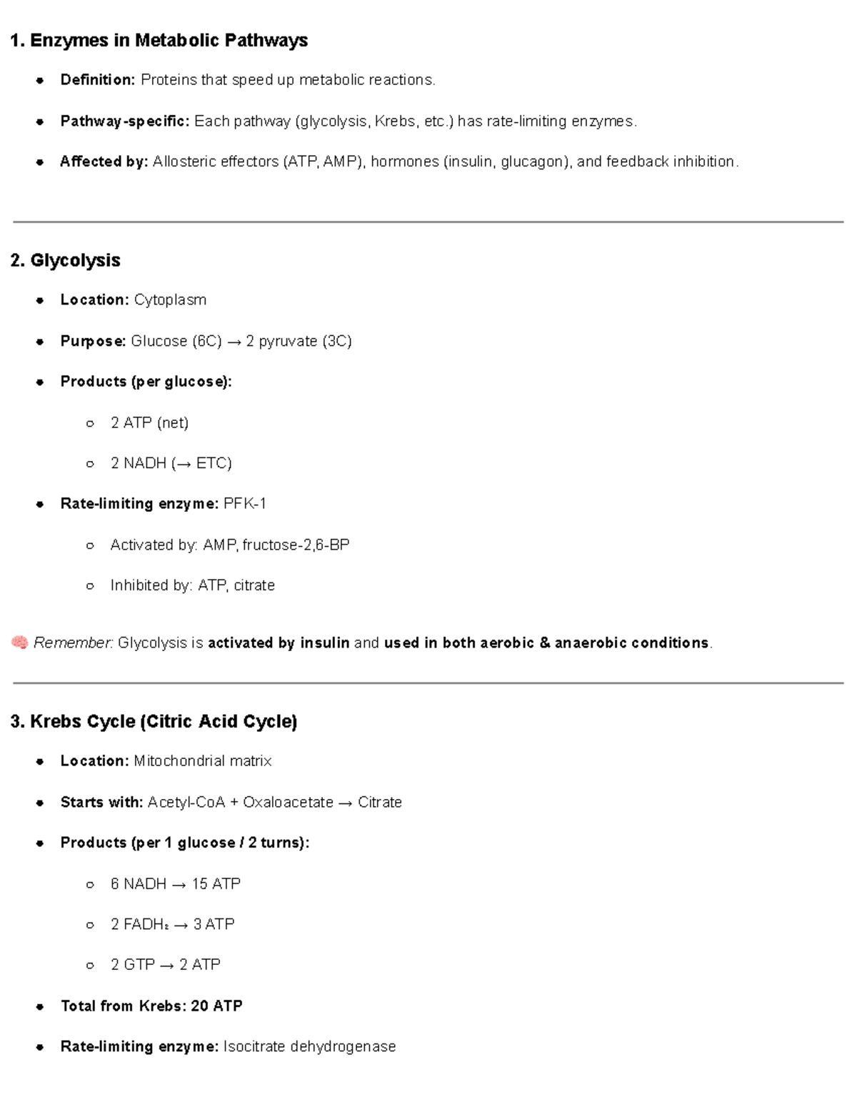 Biochem 101: Final Exam Study Guide on Metabolic Pathways - Studocu