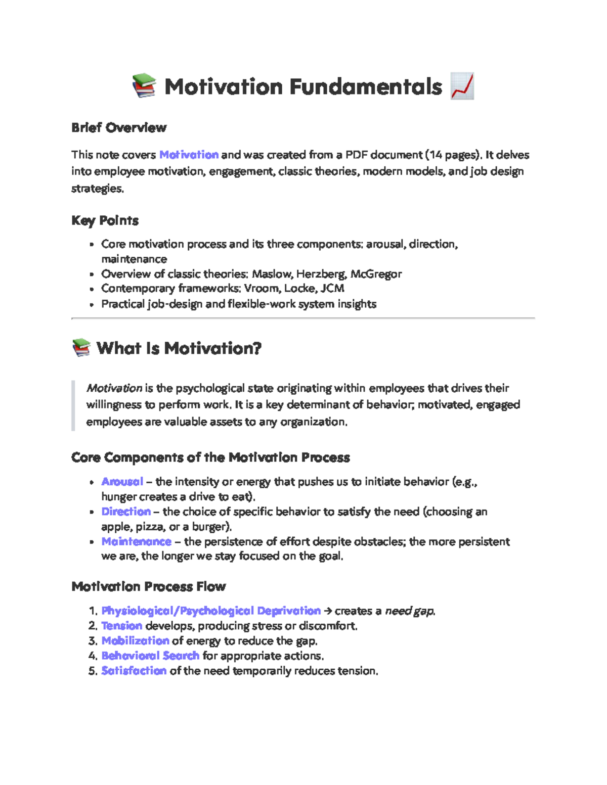 CHP 7: Overview of Employee Motivation Theories and Strategies - Studocu