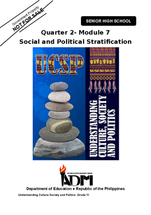 UCSP-Quarter 1-Module 5 - Quarter 1 - Module 5 Cultural, Social And ...