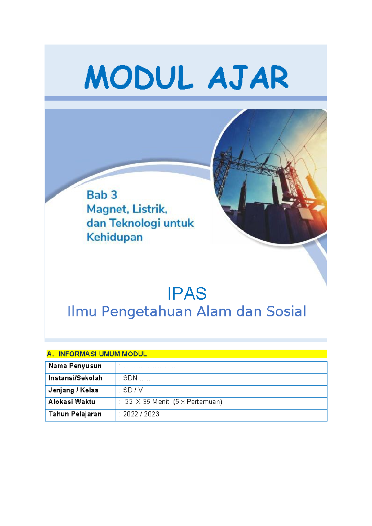 BAB 3 - MA IPAS Kelas 5: Modul Pembelajaran Ilmu Pengetahuan Alam dan ...