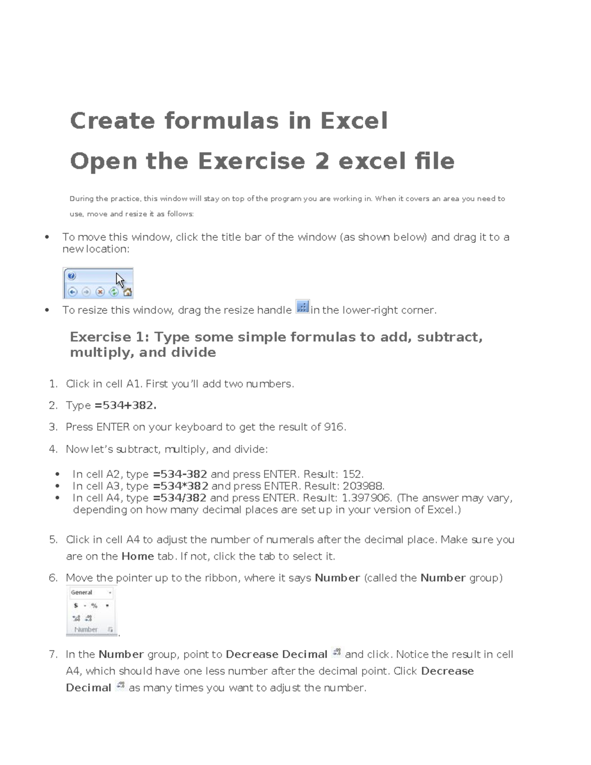 Excel Practices: Formulas and Functions (Ex 2, 1-19) - Studocu