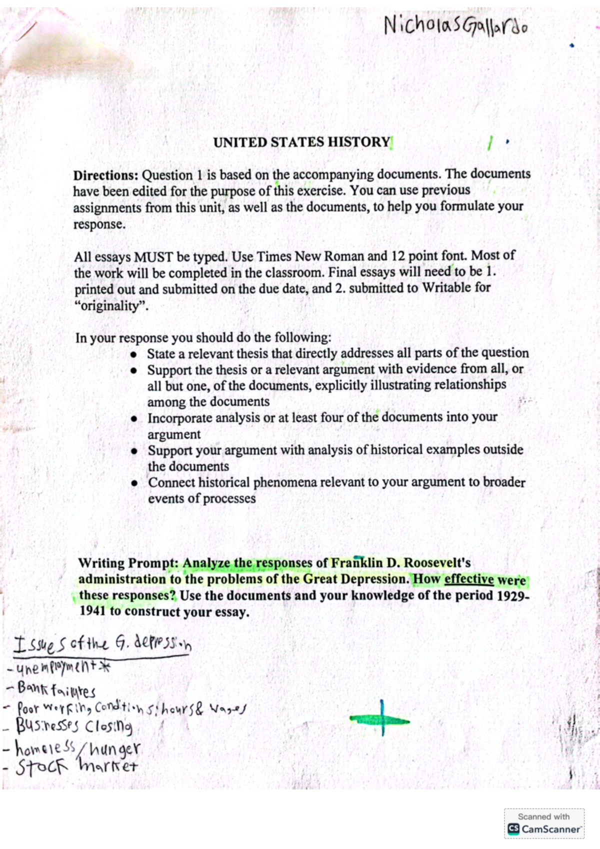 New Seal DBQ Document Packet - NicholasGallarda UNITED STATES HISTORY ...