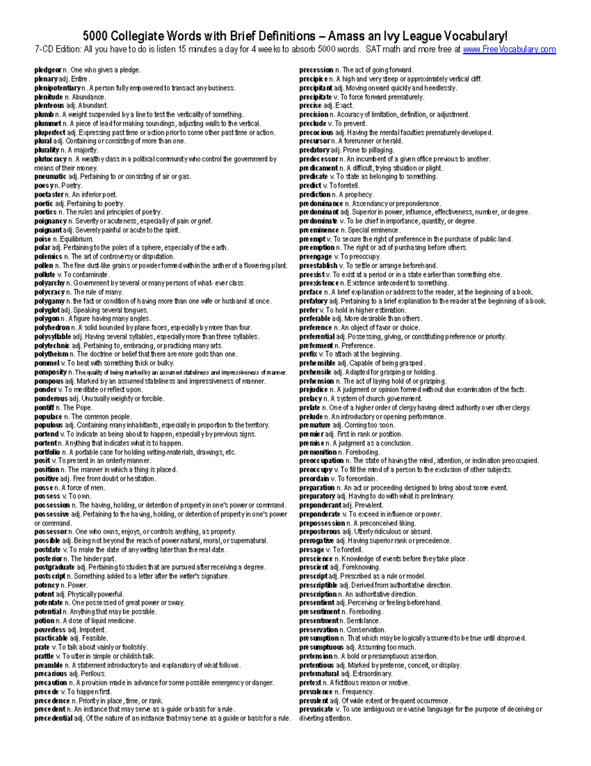 Vocabulary - Math Formulas: Enhance Your Ivy League Lexicon! - Studocu