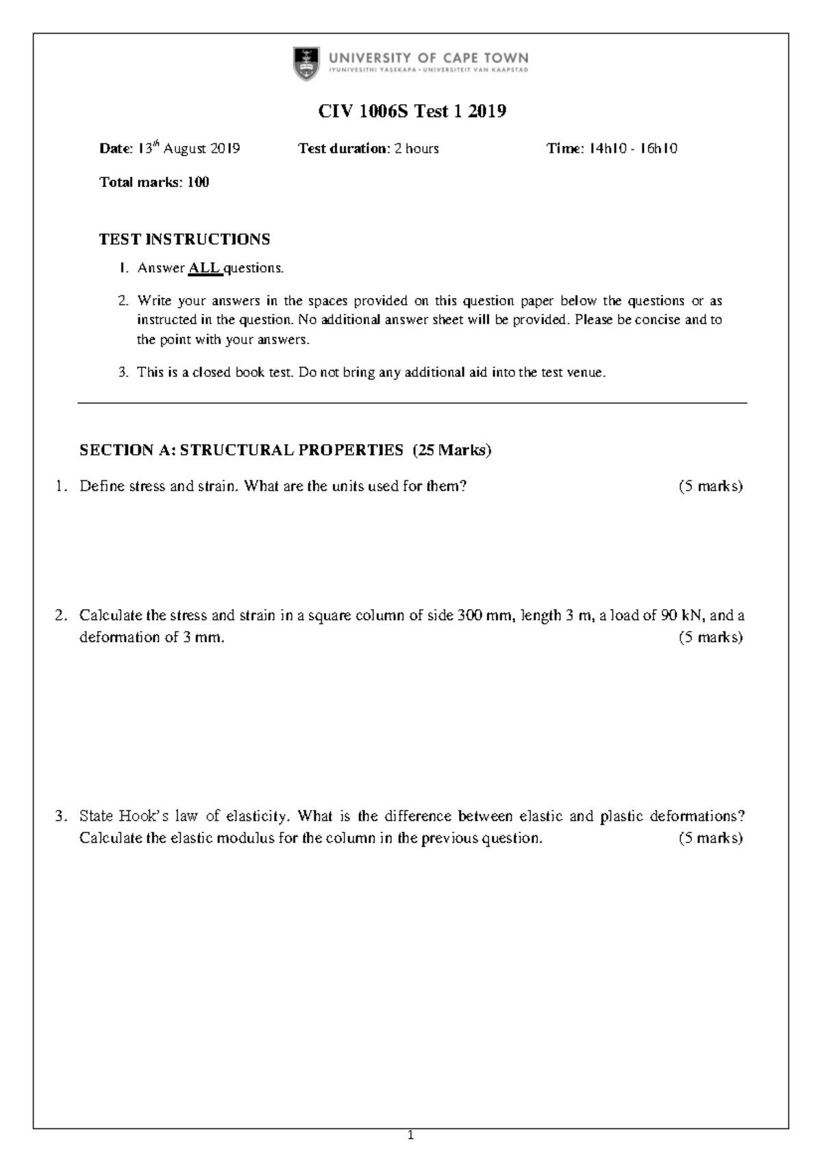 UCT EBE Undergraduate Handbook 2012: Mission and General Info - Studocu
