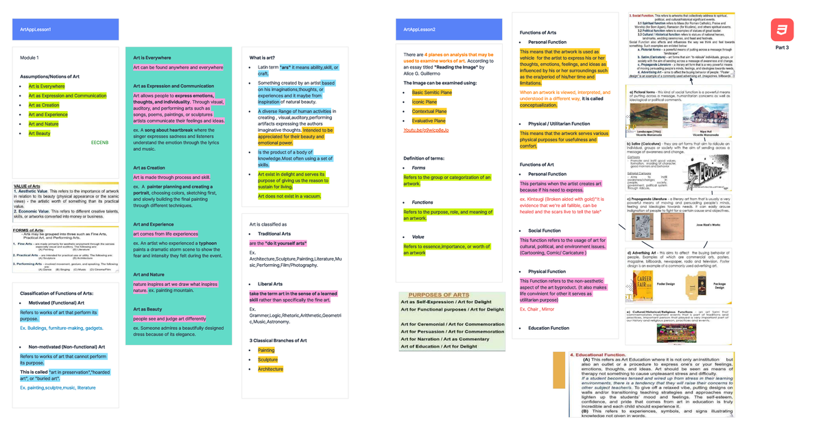 ArtApp 1-2 Midterm Reviewer: Functions of Art and Expression - Studocu